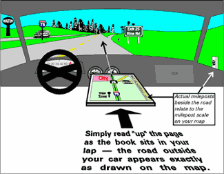 Picture of our strip map related to the road ahead